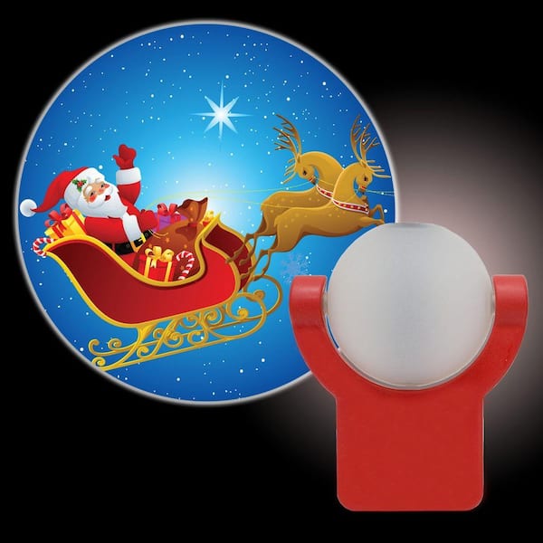 LED Projectables Holiday, Santa and Reindeer Plug-In Night Light
