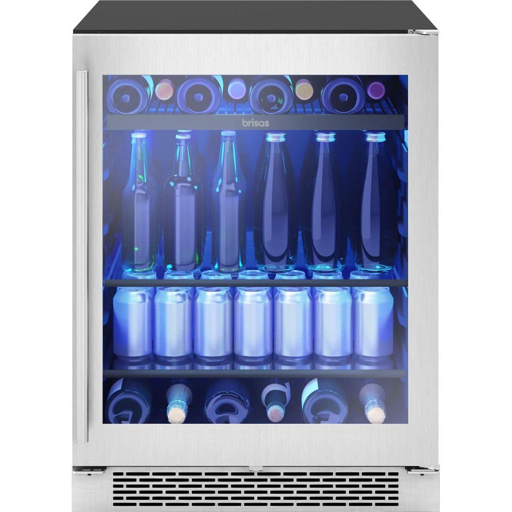 Brisas 24 in. 8-Bottle and 98-Can Single Zone Beverage Cooler in Stainless Steel price history on PriceWatchPro