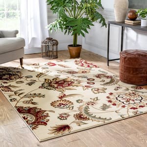 Barclay Ashley Oriental Ivory 5 ft. x 7 ft. Country and Floral Area Rug