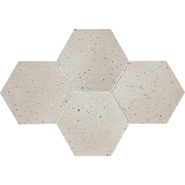 Daltile Stenton Stone Gray Terrazo 3 in. x 3-3/4 in. Honed Cement