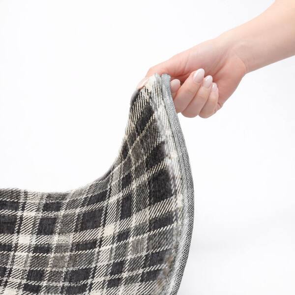 Dream Shag Premium Machine Washable Abstract ADS563 Black 2 ft. x 7 ft. Runner Rug