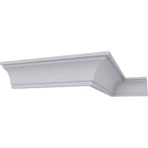 SAMPLE - 1-1/2 in. x 12 in. x 1-1/2 in. Polyurethane Tyrone Smooth Crown Moulding