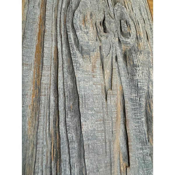 Easy Planking Thermo-Treated 0.3 in. x 5 in. x 48 in. Mushroom Wood Wall Decorative Panel in Gray Color (3.33 sq. ft. per 2-Pack)