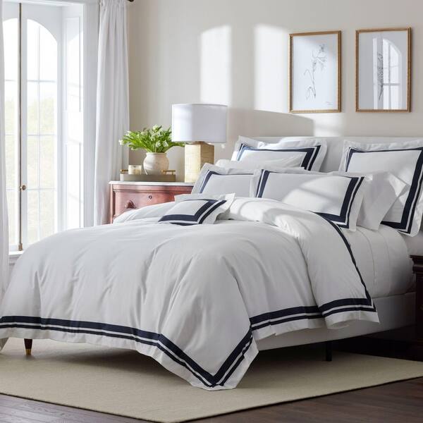 Legends Hotel Supima Double Border Wrinkle-Free Sateen Duvet Cover