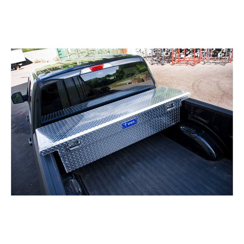 69 in. Silver Aluminum Low Profile Crossbed Truck Tool Box