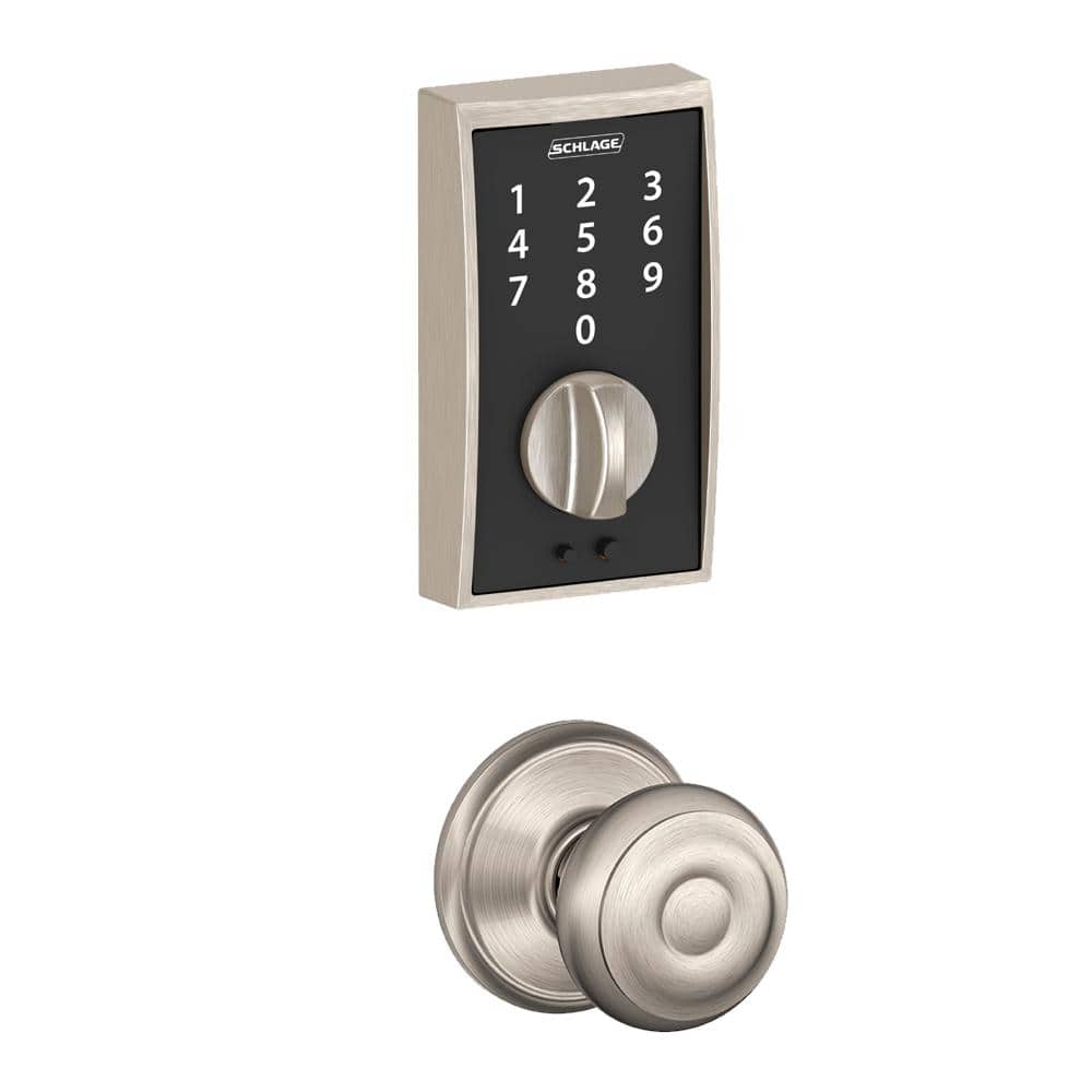 Century Touch Electronic Keypad Door Lock Deadbolt and Georgian Knob in Satin Nickel price history on PriceWatchPro
