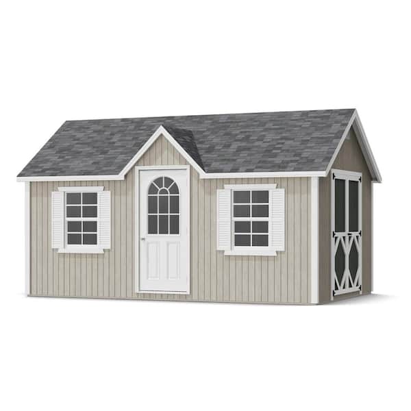 Classic Cottage 10 ft. x 16 ft. Outdoor Wood Storage Shed Panelized Kit with Operable Windows and Floor (160 sq. ft. )