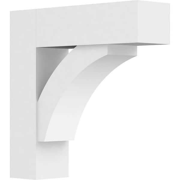 Ekena Millwork Standard Thorton 5 in. W x 20 in. H x 20 in. D Signature Urethane Polyurethane Bracket With Block Ends