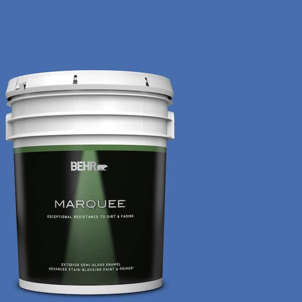 BEHR MARQUEE 5 gal. #PPU15-05 New Age Blue Semi-Gloss Enamel Exterior Paint & Primer