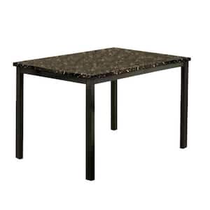 Colman 48 in. Rectangle Black Faux Marble (Seats 4) Dining Table