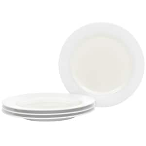 Colorwave White 8.25 in. (White) Stoneware Rim Salad Plates, (Set of 4)