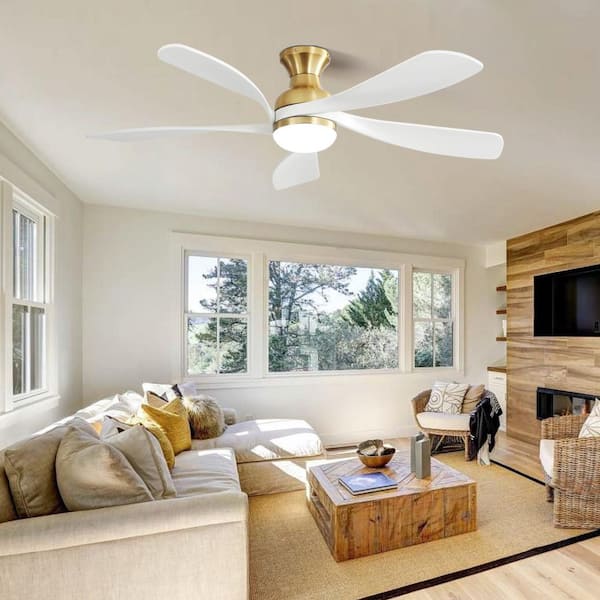 Avex 52 in. Smart Indoor Gold Standard Ceiling Fan with Remote Control and Dimmable LED Light