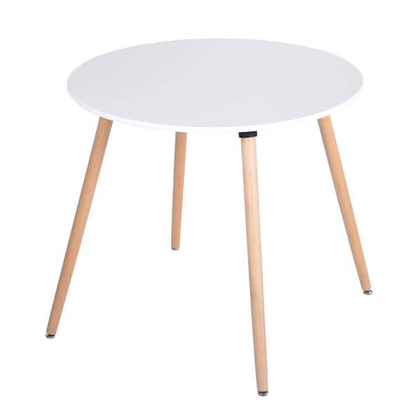 Homy Casa Rookie 31.5 in. White Square Manuefactured Wood Table Top Solid  Beech Wood Legs Dining Table ROOKIE SQUARE TABLE WHITE - The Home Depot