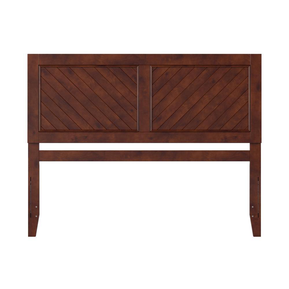 Canyon Walnut Queen Wood Headboard with USB Charger