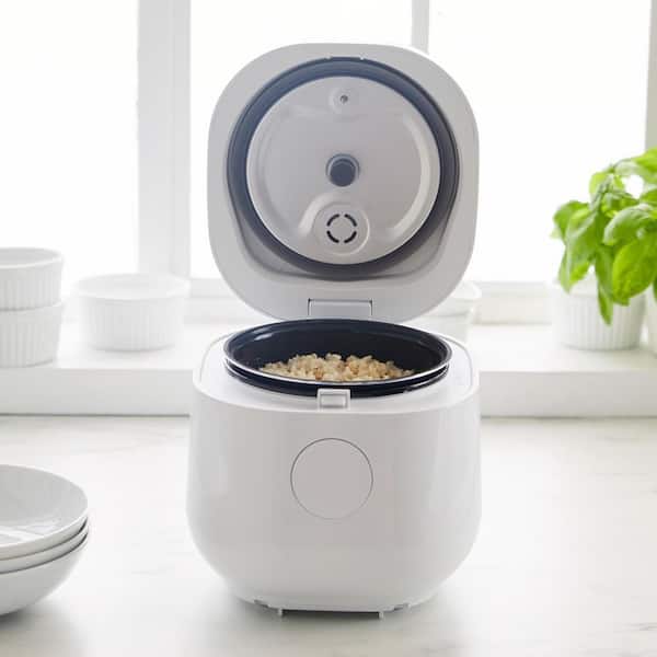GreenLife Go Grains 4-Cup White Electric Grains and Rice Cooker  CC004429-001 - The Home Depot