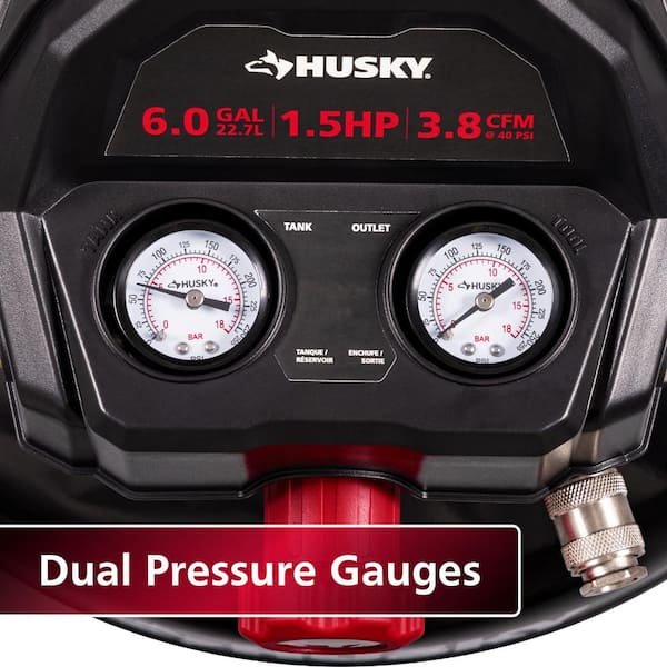 Husky - Husky 6 Gal. 150 PSI Electric Pancake Air Compressor