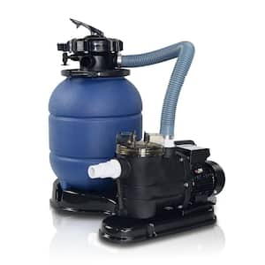 12 in. 1.25 sq. ft. 2400 GPH Self-Priming sand Pool Filter with 3/4 HP Pool Pump and Stand