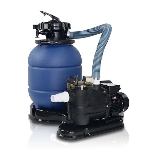 XtremepowerUS 12 in. 1.25 sq. ft. 2400 GPH Self-Priming sand Pool Filter with 3/4 HP Pool Pump and Stand