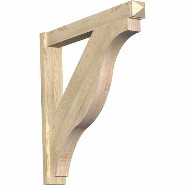 Ekena Millwork 6 in. x 42 in. x 42 in. Fuston Arts and Crafts Rough Sawn Douglas Fir Outlooker