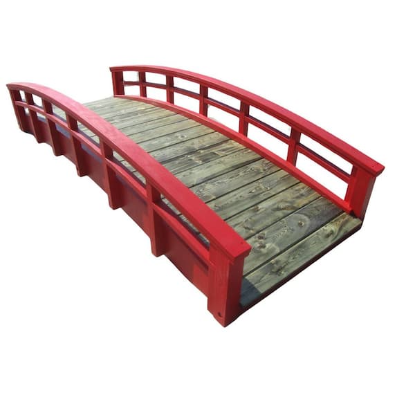 Monet's Japanese Bridge 8 ft. in Red