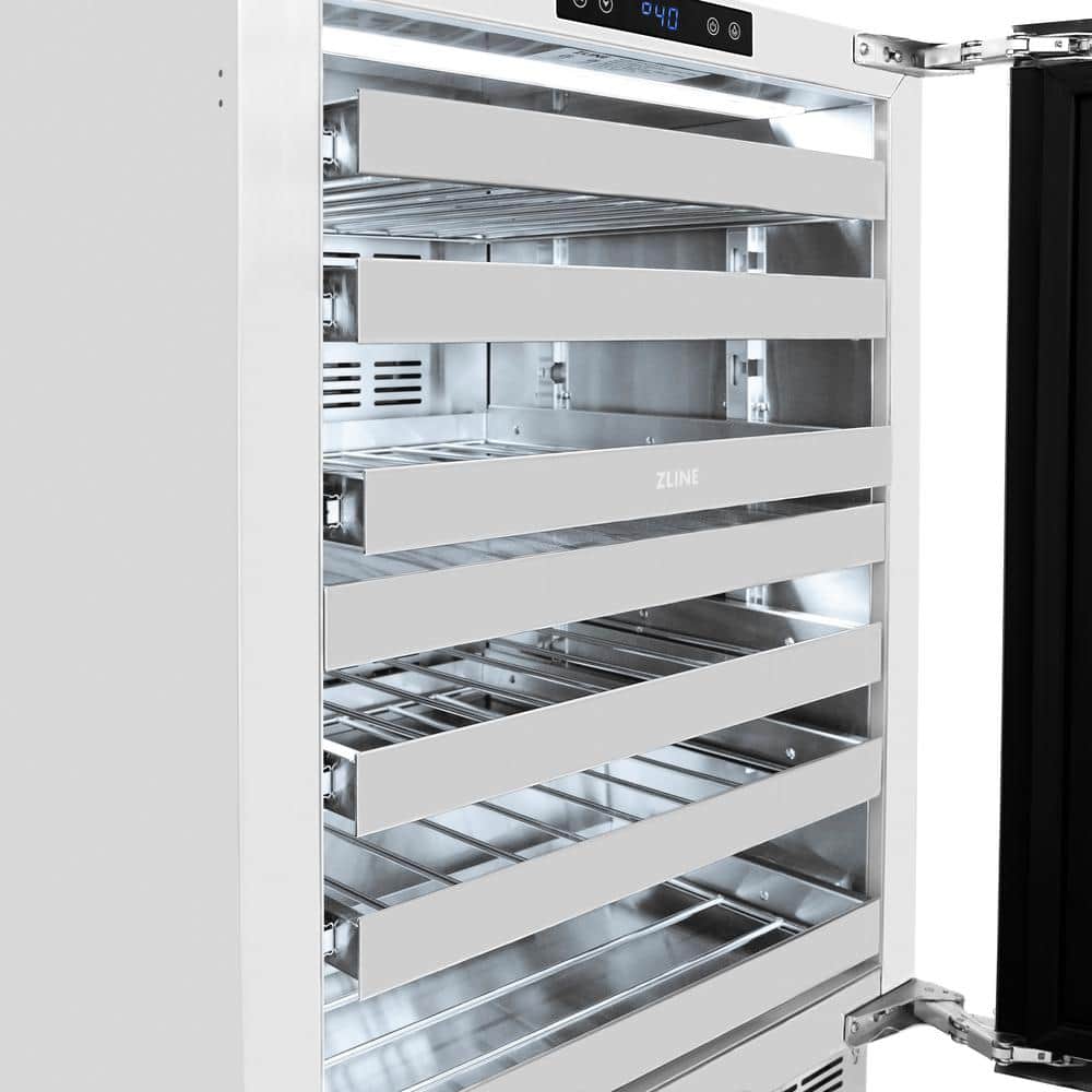 24-Inch Dual Zone Wine Cooler with Champagne Bronze Handle