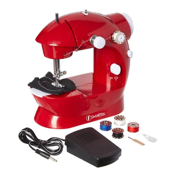 SMARTEK 2 Stitch Mini Sewing Machine with Pedal RX-08 - The Home Depot