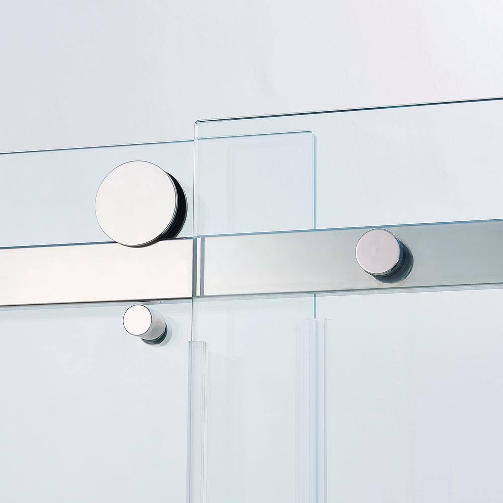 56-60" Brushed Nickel and Glass Sliding Shower Door