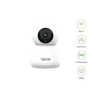 Wireless 1080p Indoor Pan and Tilt Standard Security Camera with 2-Way Audio and 32GB Micro SD Card