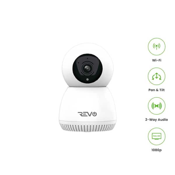 Revo Wireless 1080p Indoor Pan and Tilt Standard Security Camera with 2-Way Audio and 32GB Micro SD Card