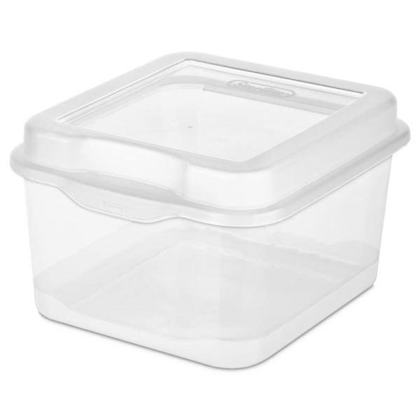 square plastic tote