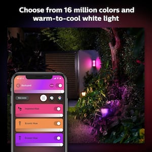 Econic Black Outdoor Pathway Color Changing Integrated LED Low Voltage Smart Plug-In Light Base Kit (1-Pack)