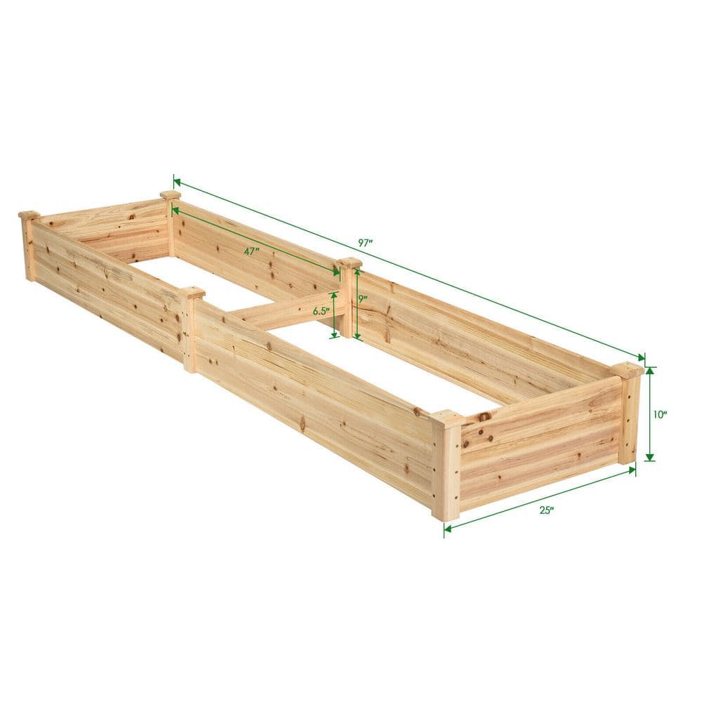 Large Natural Cedar Wood Outdoor Raised Garden Bed Planter Box