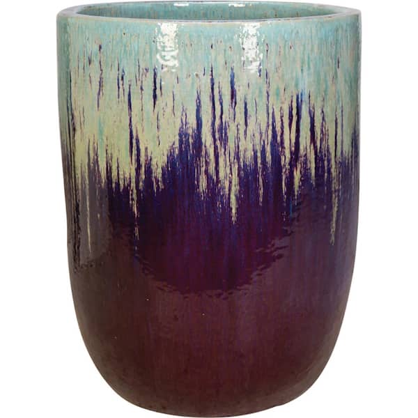 Unbranded 11 in. Tall Wisteria Ceramic Alameda Egg Pot