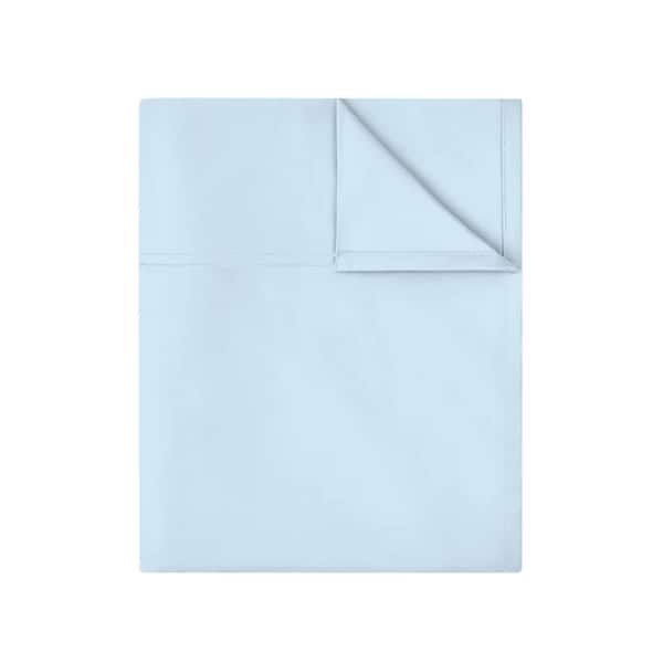 Delara 1-Piece Light Blue, Solid 100% Organic Cotton Sheets, Full (90 in. x 105 in.), Smooth Breathable,Super Soft,Flat Sheet
