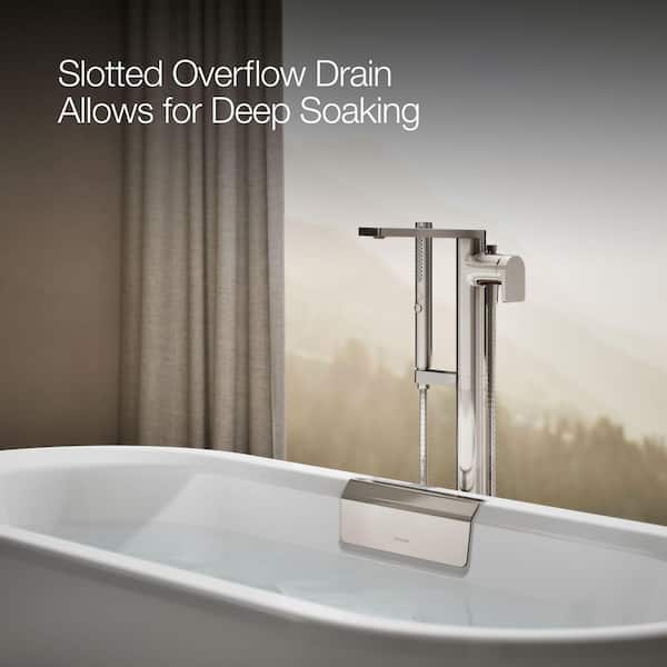 KOHLER Volute 63 in. x 28.375 in. Soaking Freestanding Bathtub