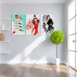 16 in. x 24 in. "Fashion Show" by Jodi Petri Frameless Free Floating Tempered Glass Panel Graphic Art (Set of 3)