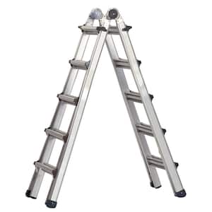 World's Greatest 21 ft. Aluminum Multi-Position Ladder with 300 lb. Load Capacity Type IA Duty Rating