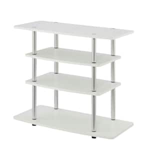 Designs2Go 31.5 in. W White No Tools Highboy TV Stand