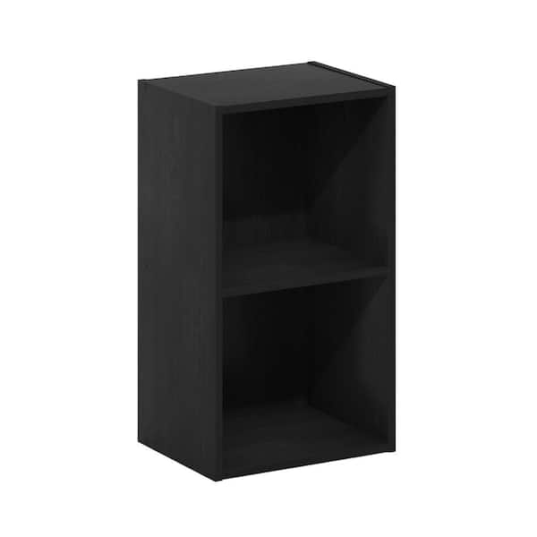 null Pasir 21.2 in. Tall Blackwood 2-Shelf Standard Bookcase