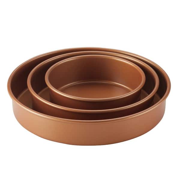 Ayesha Curry 3-Piece Round Cake Pan Set, Copper