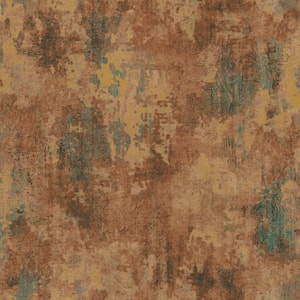 Italian Design Rustic Red/Green Rustic Texture Vinyl on Non-Woven Non-Pasted Wallpaper Roll (Covers 57.75 sq.ft.)