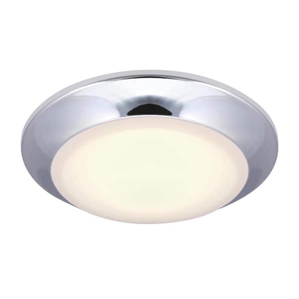 Westinghouse Makira 7.5-in. 16-Watt Chrome Selectable Dimmable LED Indoor/Outdoor Surface Mount