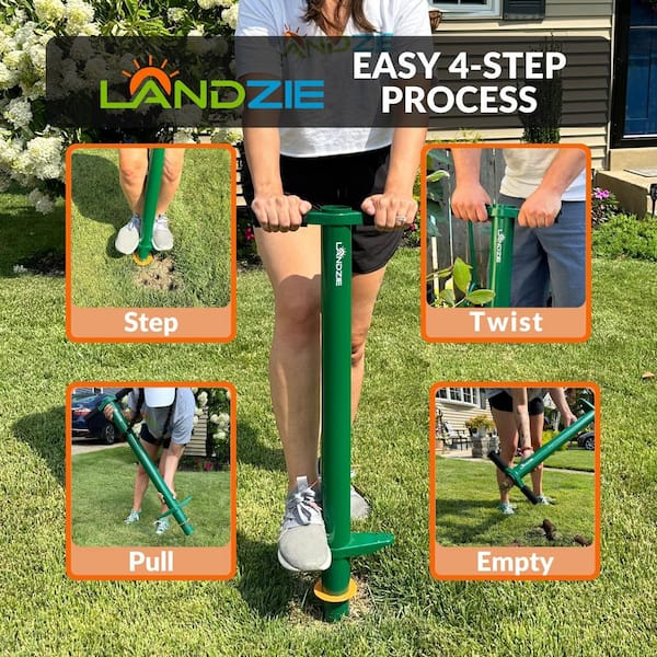 ALongwujin Long Handle Bulb Planter, 5 In 1 Lawn Garden Tool For Digging And Digging Holes For Planting Flowers, Lawn Transplants Planting Tool