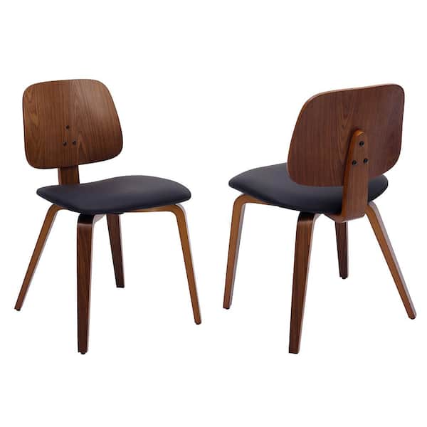 Art Leon KACY Black Faux Leather Accent Dining Chairs (Set of 2)