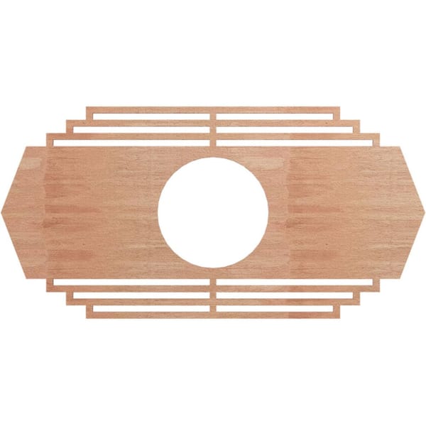 Ekena Millwork 28 in. x 10.25 in. x 0.25 in. Wood Medallion Moulding