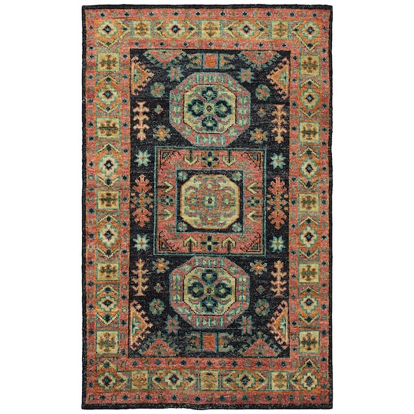 Kaleen Atiqa Charcoal 9 ft. x 12 ft. Oriental Area Rug