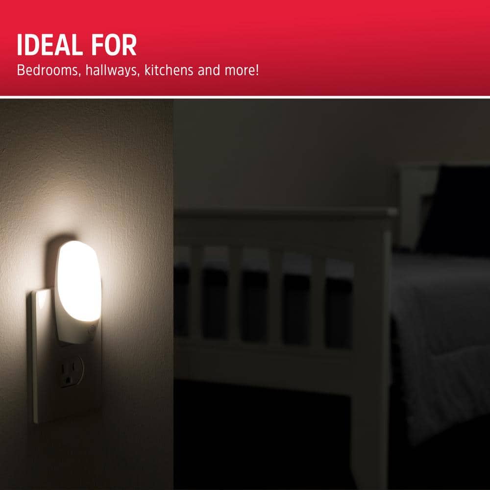 Energizer White LED Plug-In Night Light with On/Off Switch