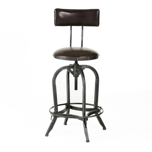 guttenberg adjustable height swivel bar stool