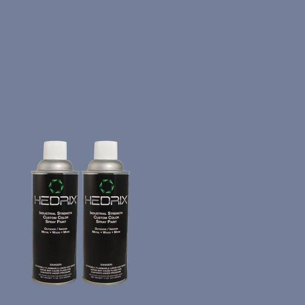 Hedrix 11 oz. Match of 600D-6 Blueberry Patch Semi-Gloss Custom Spray Paint (2-Pack)