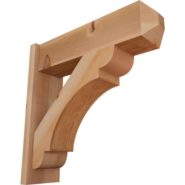 Ekena Millwork 8 in. x 26 in. x 26 in. Olympic Craftsman Smooth Western Red Cedar Outlooker